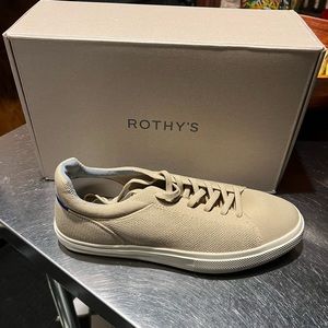 Rothy’s wheat colored sneaker. M 10.5-W 12. Brand new.